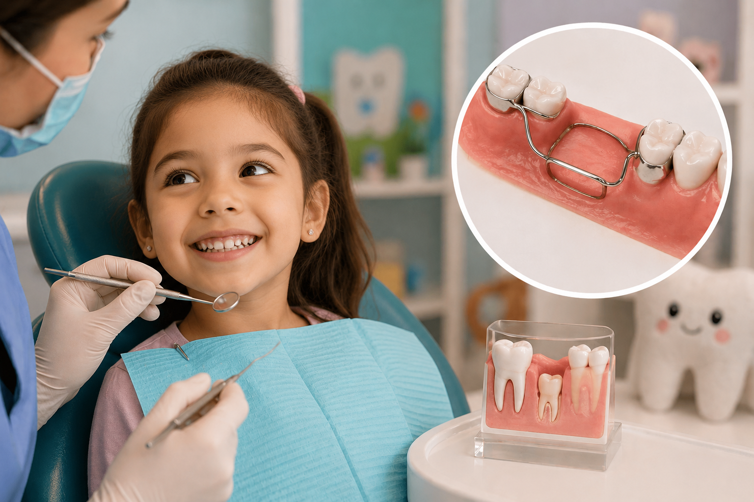 Child receiving dental care