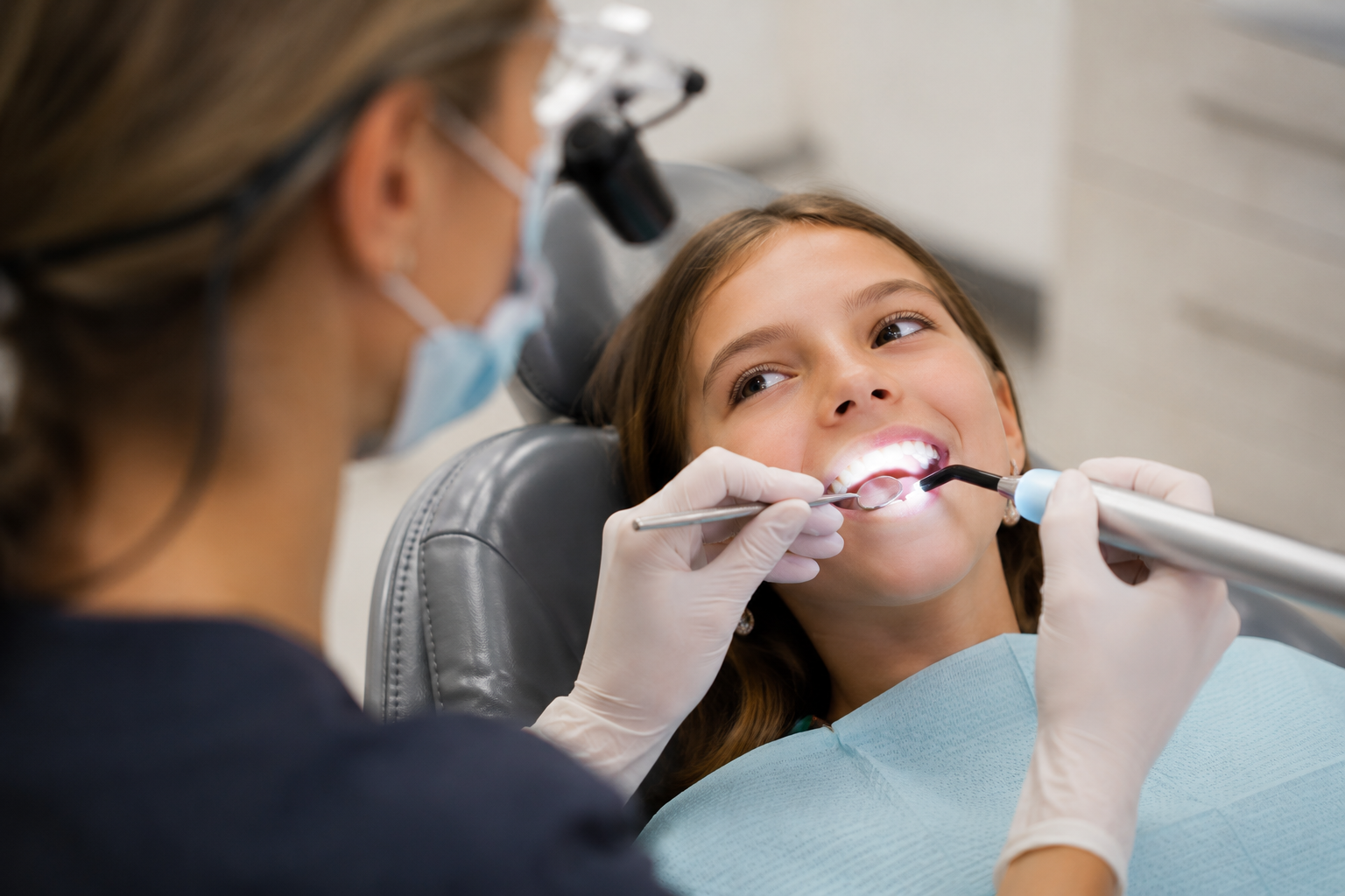 Dental sealants applied to protect teeth at Wildwood Dental