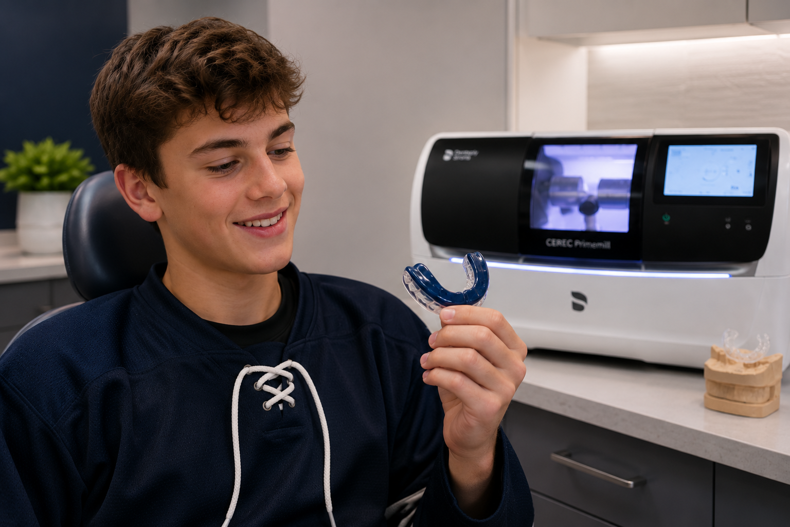 Hockey mouthguard and sports guard at Wildwood Dental Clinic