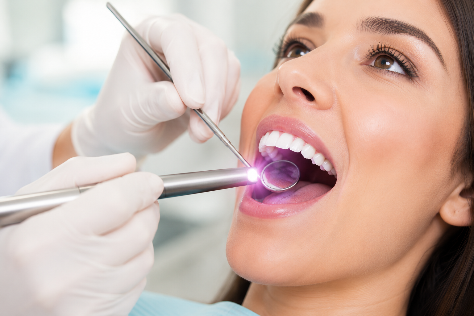 Oral cancer screening examination at Wildwood Dental