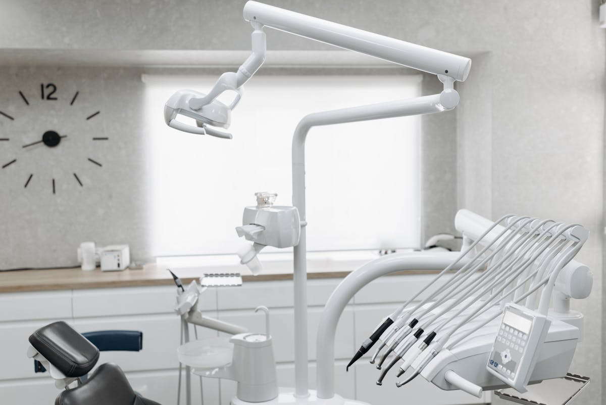 Clean dental chair in a modern treatment room