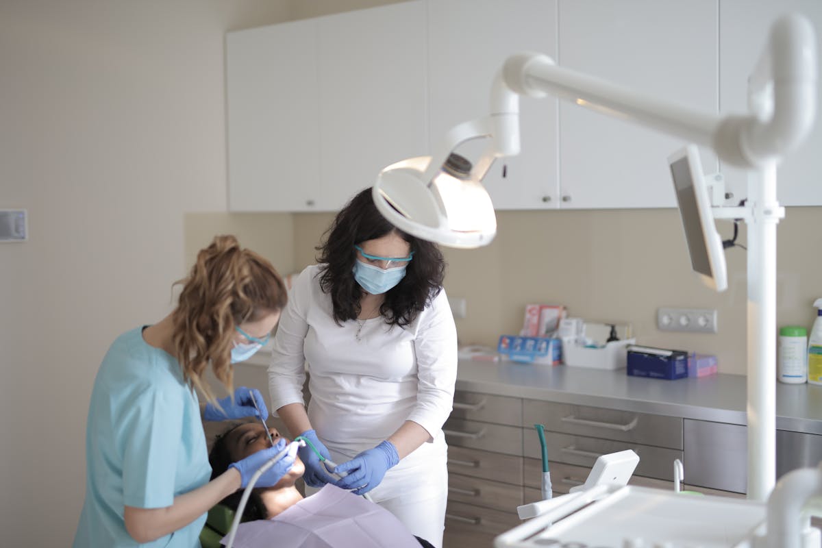 Restorative dental treatment in progress